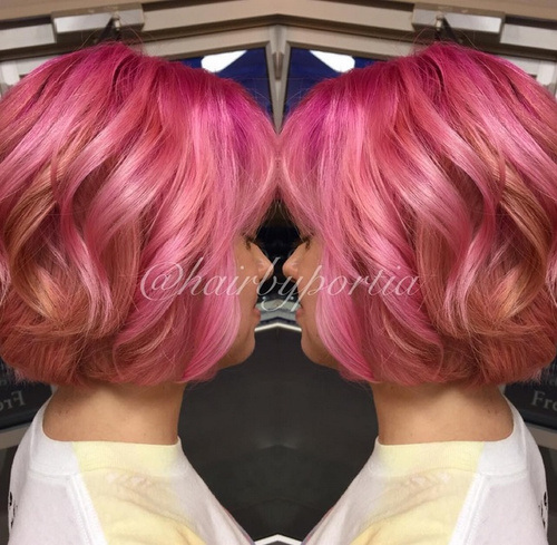 Ombre Pink Short Hair