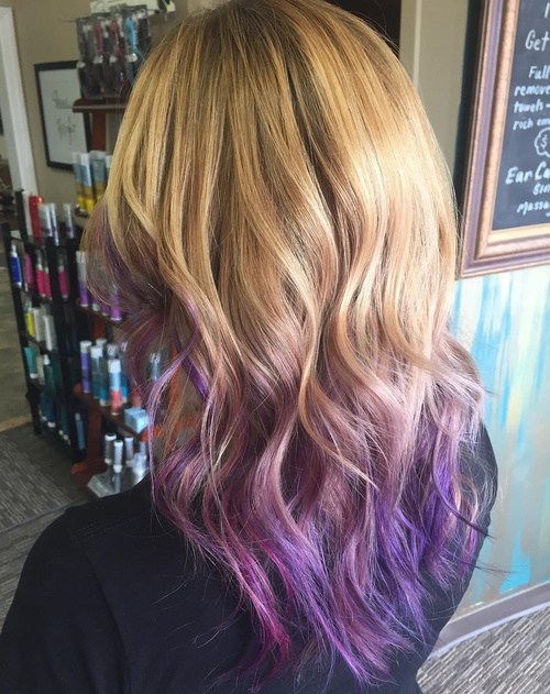 22 Hot Hair Color Ideas - Lavender Ombre Hair & Purple Ombre Hair