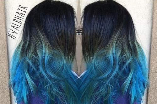 Blue Ombre Hairstyle