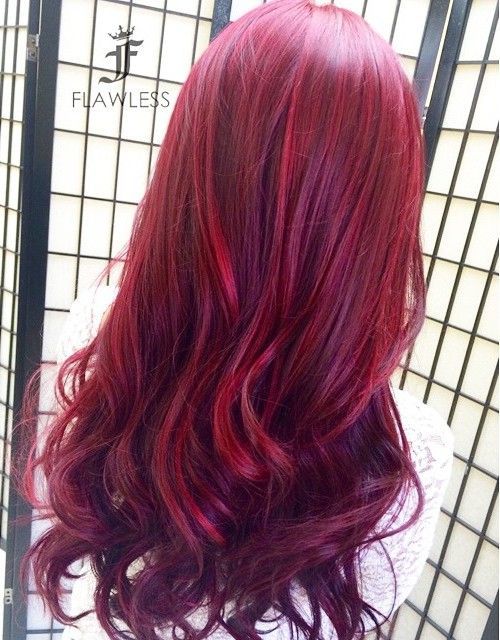 Sassy Purple Highlighted Hairstyles 