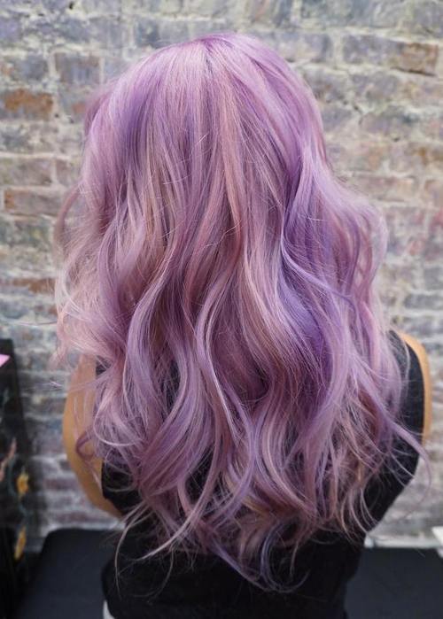 Sassy Purple Highlighted Hairstyles 