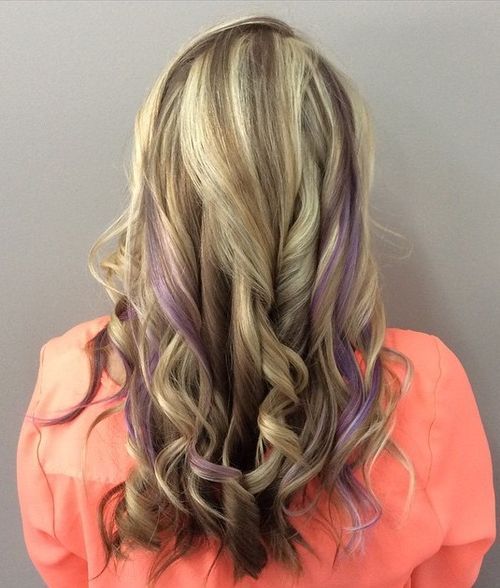 Sassy Purple Highlighted Hairstyles 