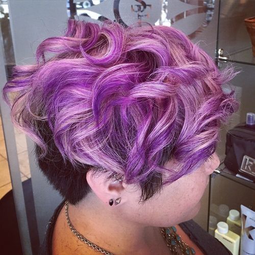 Sassy Purple Highlighted Hairstyles 