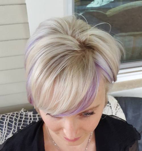 Sassy Purple Highlighted Hairstyles 