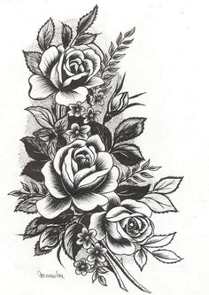 Floral Tattoo Design Art Print by Jessalice Art  Society6