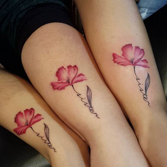 friends flower tattoo design