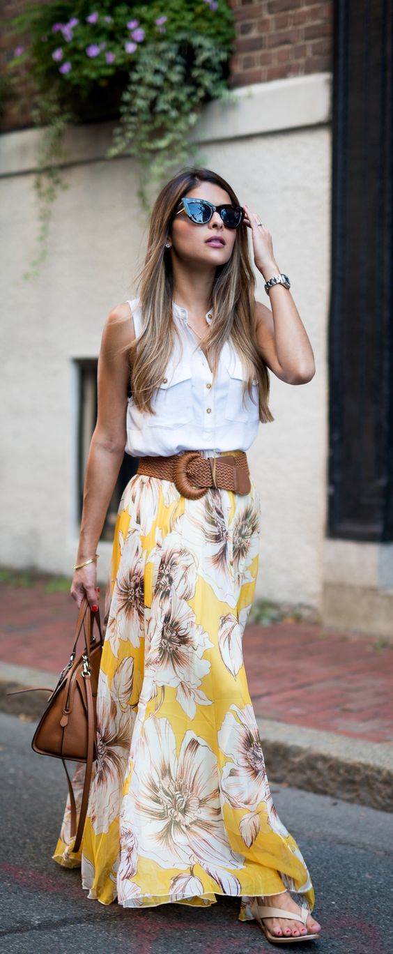 16 Beautiful Maxi Skirt Outfits For Summer Styles Weekly 9590