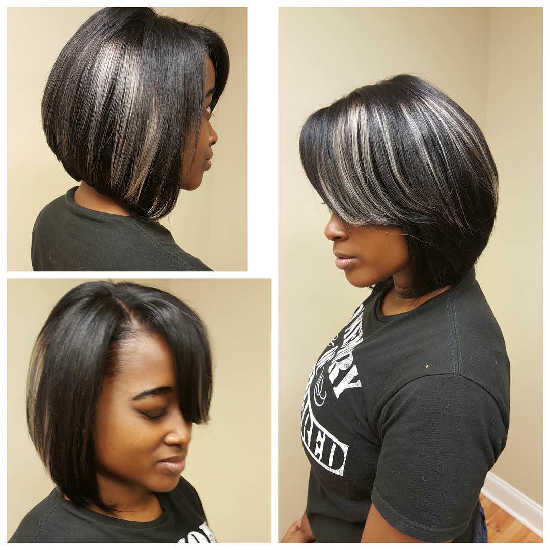 Grey-Weave-Bob hairstyle for women 2017