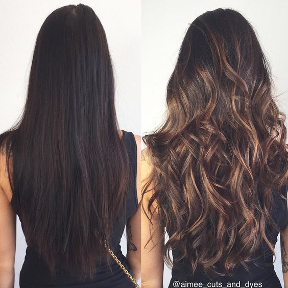 long dark brown hairstyles