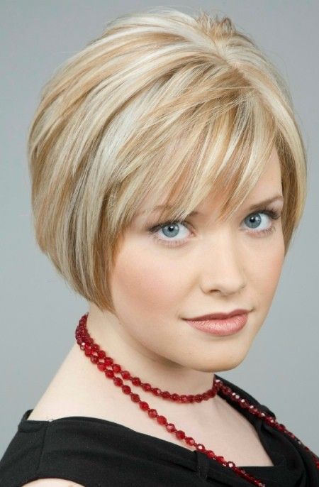 short bob hairstyles with bangs over 50