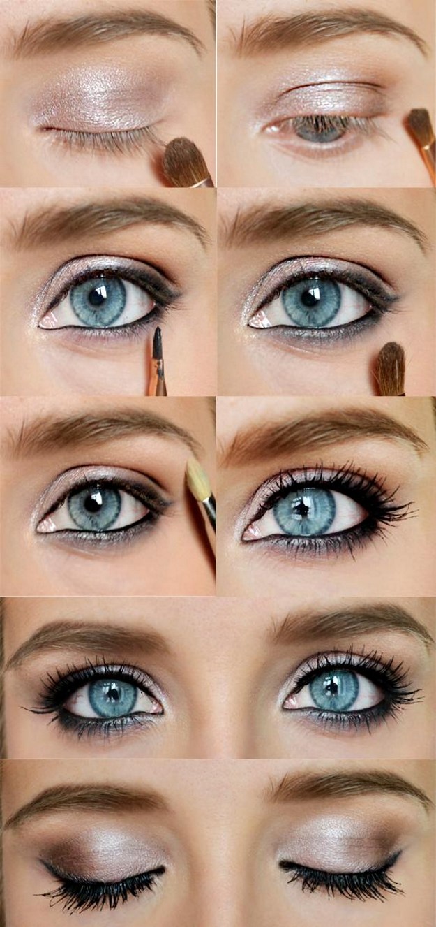 10 super easy step by step makeup tutorials for blue eyes