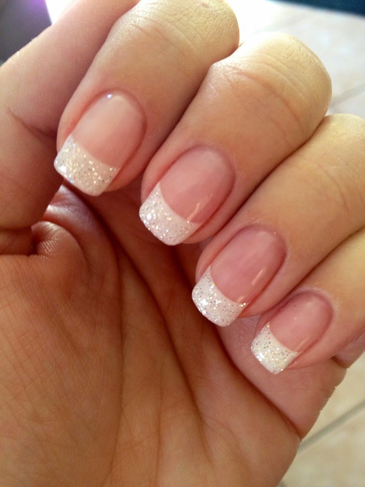 shellac french manicure with design