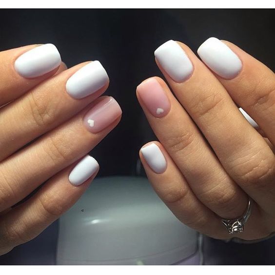 Short Coffin False Nail White Matte French Press on Nails for Nail Art  24pcs | eBay