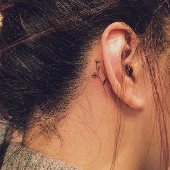 Womens Tattoos for Behind the Ear  She So Healthy