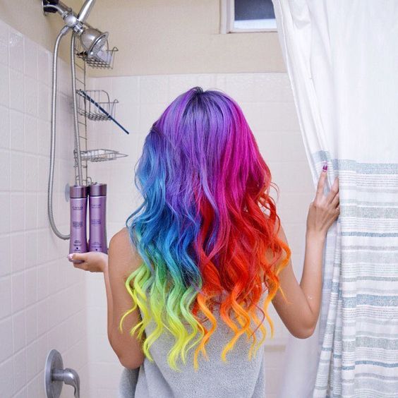 10 Gorgeous Rainbow Hairstyles