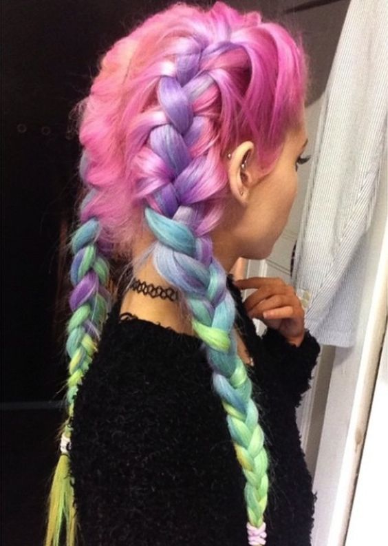 4 Rainbow HairColor Trends You Need to Know for 2017  Allure
