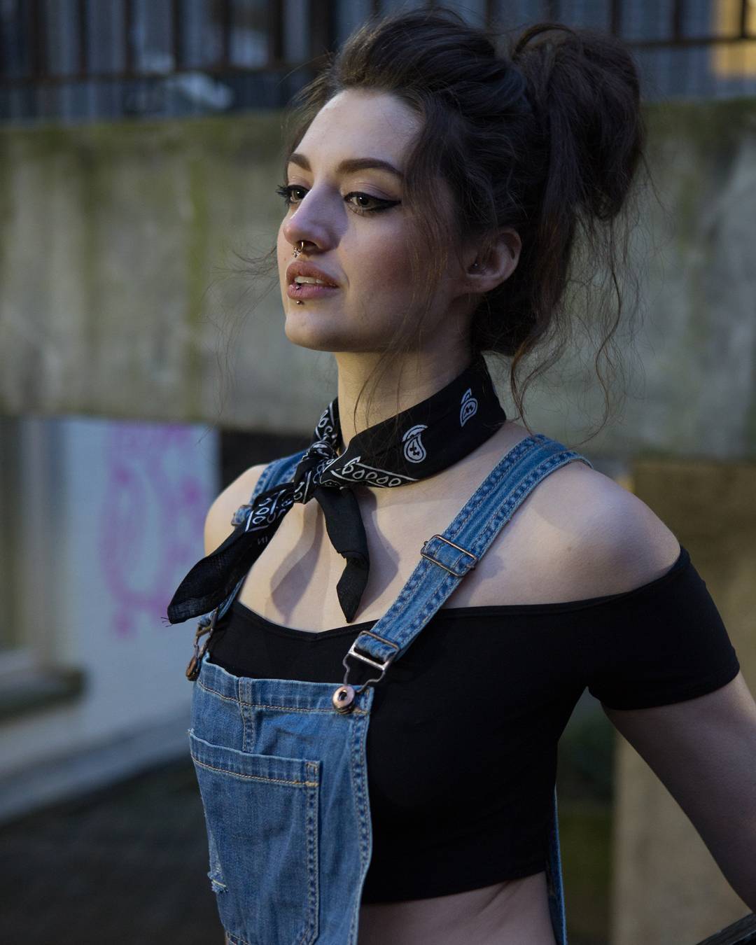 Lovely Young Woman In Denim Dress And White Shirt Happy Smiling Stock Photo   Download Image Now  iStock