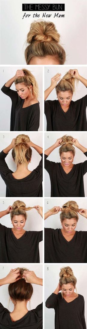 10 Wonderful Messy Bun Hairstyles