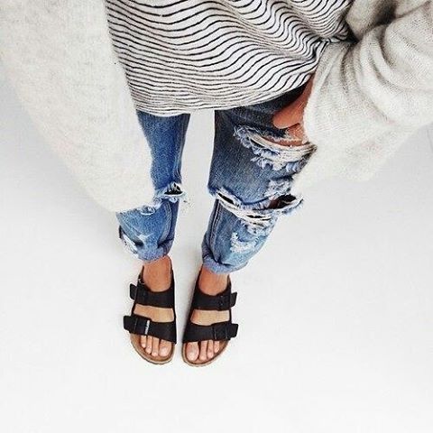 Birkenstocks discount and jeans