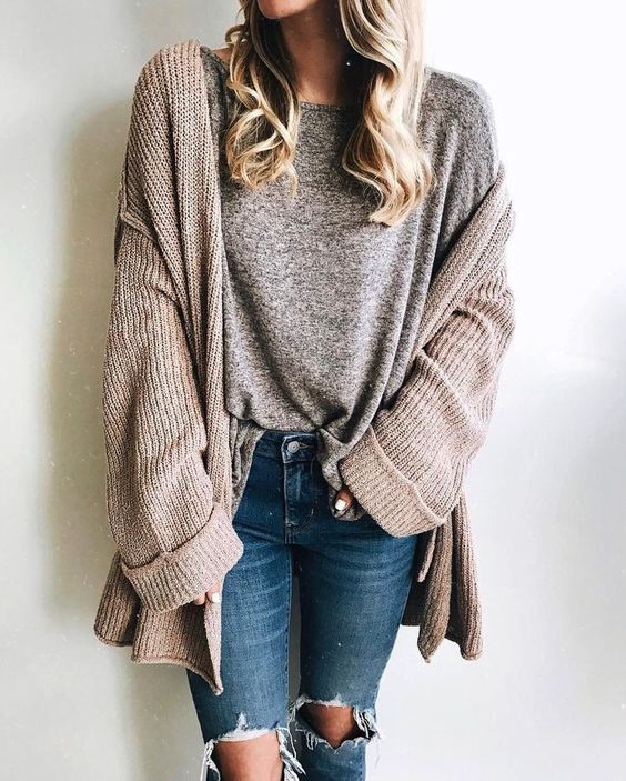 Como Estilo um Cardigan Slouchy